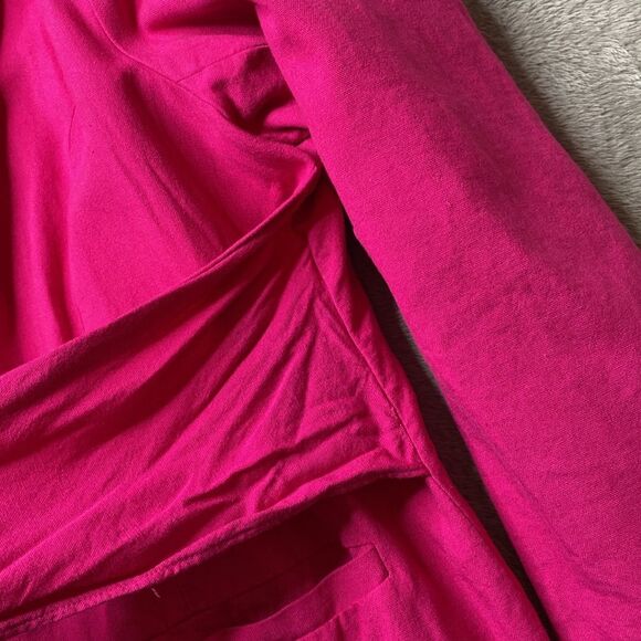 ELOQUII Blazer Linen Blend Barbie Pink Size 18 - Picture 6 of 11